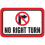 Indicator interzis viraj dreapta, aluminiu, 9x6 in 1