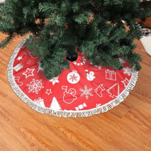 Kerstboomrok van kant met franjes, 30 inch