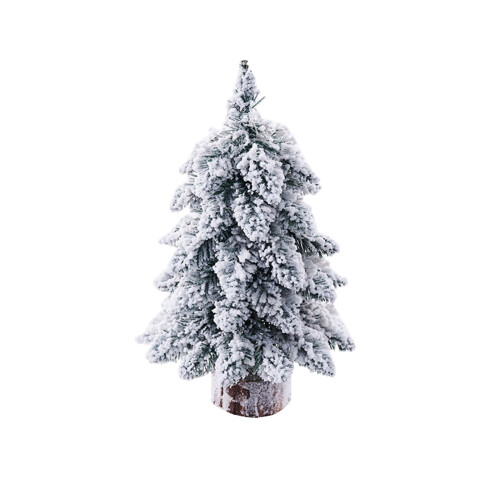 Penkiiy Mini Christmas Trees Flocked Bottle Brush with