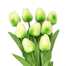 Tulipanes artificiales Farfi de plástico imitación seda (5 unidades)