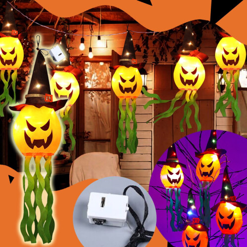 Kürbis-LED-Dekorationslichter für Halloween