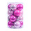 Christmas Tree Ornaments Set Pink Glossy Balls 12pcs 1
