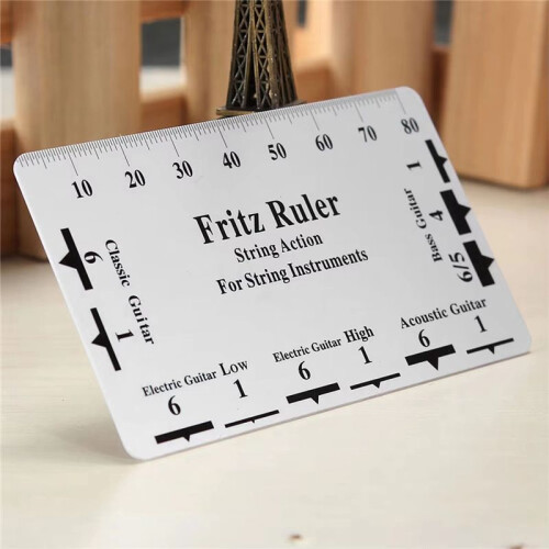 Guitar String Height Measurement Tool Multifunctional Guitar String Specification Ruler Card Luthier String Tool 1