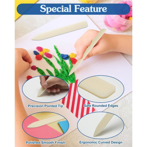 30 Pack Bone Folder Tool, Plastic Bone Folder Crafts Scoring Folding Creasing Paper Crafting Supplies Scrapbooking Tool 1