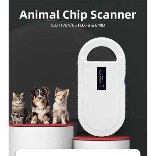 OLED Display Pet Scanner Animal Pet ID Reader Chip Transponder USB RFID Handheld Microchip Scanner for Animals 2