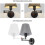 Conjunto de 2 arandelas de parede com braço articulado e cúpula de tecido cinza. 4
