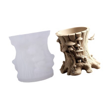 Silicone Mold For Creating Unique Stump Shaped Planter Jewelry