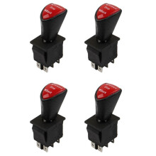 4X Interrupteur à Bascule à Glissière à Verrouillage Avant-Arrêt-Arrière DPDT 6Pin KCD4-604-6P Interrupteur de Voiture