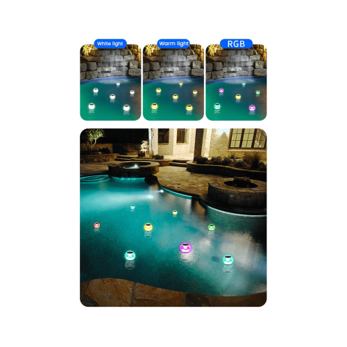 Lâmpada solar flutuante de LED para piscina e lago. 1