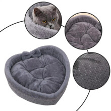 Lit pour Chaton en Forme de Cœur, Nid Doux et Ergonomique pour Chat, Idéal pour L'Hiver, Appartement, Baie Vitrée, Dortoir, Balcon, Chambre XL