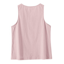 Women's Casual Button Vest Sleeveless Neck Waistcoat-Gray M
