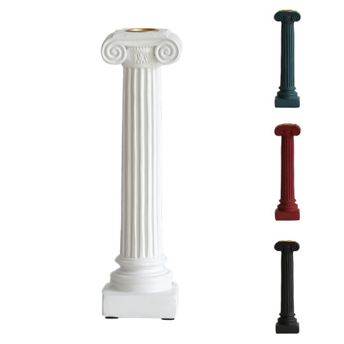 Castiçal de resina em formato de coluna greco-romana 2