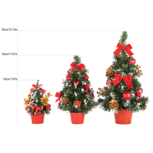 Mini Christmas Tree with Clear LED Lights, 15 cm, Silver 2