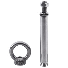 6Pcs Stainless Steel  Style Shield Anchor Eye Bolts M6 x 82mm,Silver