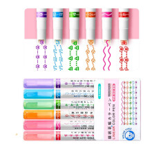 Stylos à motifs de courbes décoratives, 6 pièces, pour-Type D