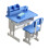 Chaise de bureau d'étude, meuble Miniature, modèle pour-Bleu 1