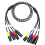 4 Channel 4Pin Connector Cable Braided Shield Cord For-1m 1
