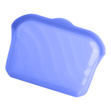 Heavy Duty Silicone Food Bags Reusable Sealed Snacks-Blue M