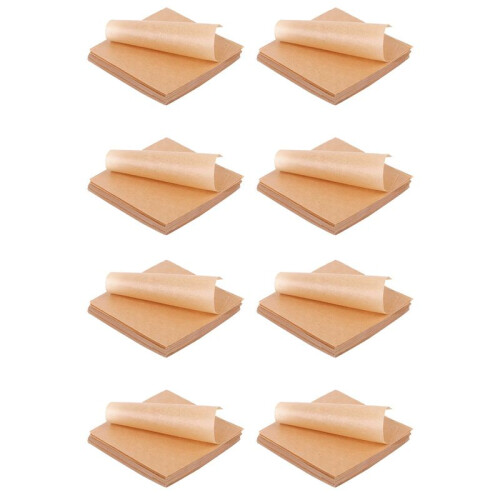 4000 Peças Assadeiras de Papel Pergaminho Cru, Pergaminho Pré-Cortado Antiaderente de 4X4 Polegadas, Perfeito para Embrulho