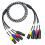 Professional 4 Channel 4Pin Auditory Cable With Braided-3m 1