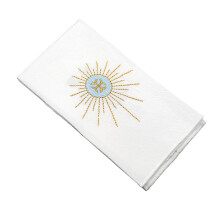 Cotton Linen Embroidered Handkerchief Holy-Eucharistic symbols