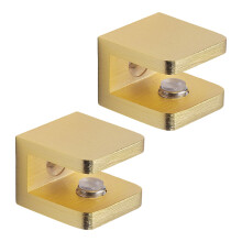 2pcs Premiums Copper Shelf Supports Glass Panel Fasteners-S