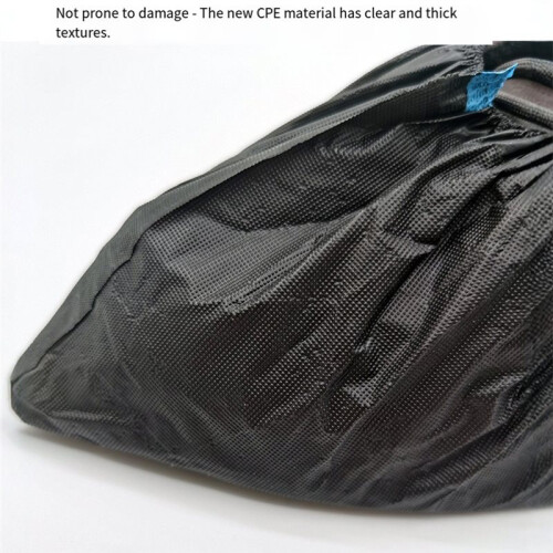 Outdoors Waterproof Shoe Covers - Non-Slip, Disposable CPE Boot Covers, Black 100 Pack 2