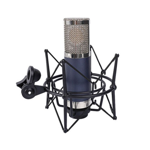 2X Microphone Shock Mount Adjustable Mount Recording Mic Stand Metal Bracket Pod Microphone Stand (Black) 2