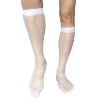 Chaussettes invisibles en nylon transparent pour hommes,-Blanc