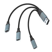 Câble répartiteur USB mâle vers 2/3 ports Type C-3 USB C femelle