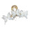 Pince à cheveux papillon polyvalente pour un style-Blanc 1