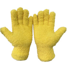 Gants de nettoyage ménager pour dépoussiérage des- Jaune
