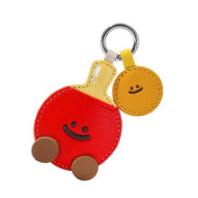 Badminton Table Tennis Car Keychain PU Leather-table tennis