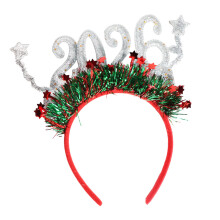 2026 Holiday Headbands Fashionable Christmas Headpiece-Silver
