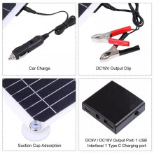 2X 300W Solpanel 12V 5V Dubbel USB Controller VattentäT Monokristallin Solceller Batteriladdare -100A