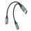 USB Y-splitterkabel USB mannelijk naar 2/3-2 USB-C-vrouwtjes 1