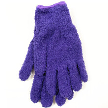Gants de nettoyage en molleton de coraux réutilisables,- Prune