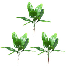 3X Artificial Plants Tropical Leaves Banana Tree Faux Leaf Of Plant Fake Leaves Indoor Outside Garden Wedding Decor