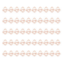 50Pcs Mushroom Shape Metal Paper Clip Colored-rose gold
