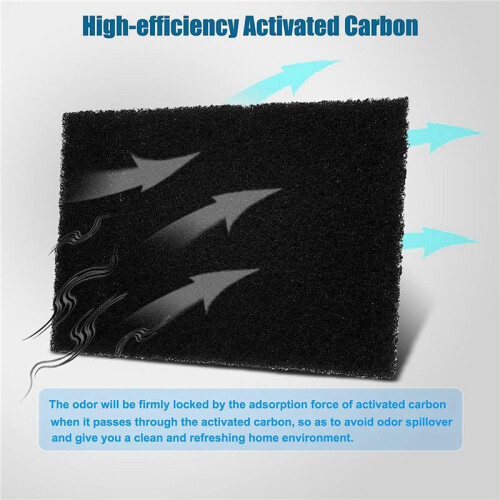 24Pack Trash Can Absorbing Filters, Activated Charcoal Purifying Deodorizer for Trash Cans, Compost Buckets-Rectangle