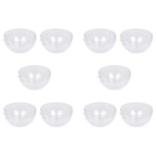 10Pc Wedding Christmas Tress Hanging Decorations Transparent Open Plastic Clear Ornament Kids 10Cm