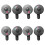 8pcs Public Toilet Door Locking Rotating Red Green Indicator Knob Lock 1