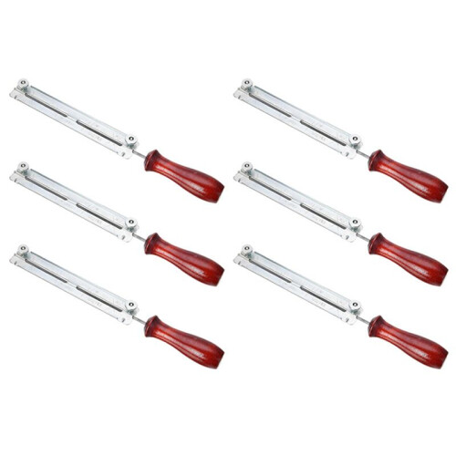 6pcs 3/16 Inch 4.8mm Round Flat  Sharpening Sharpener Force File Files Holder Handle Kit Chainsaw Chain Tools