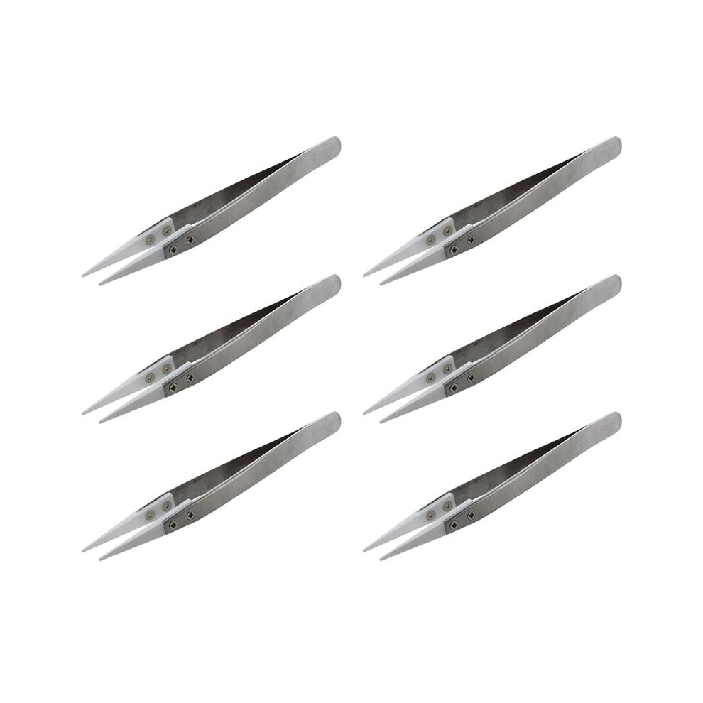 6X Ceramic Tweezers - Heat Resistant - Pointed Tip