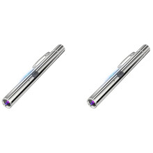 2X Wood's Lamp Tragbar,UV Schwarz Licht für Hunde-/Katzen Pflege,Katzen Ring Wurm Detektor, Haustier Urin Detektor,Wiederaufladbar
