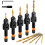 Countersink Drill Bit Set for Wood, 12pcs with Titanium Coated Hex Shank, Adjustable Depth 1