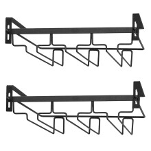 2X Wein Glas Regal Unter Dem Schrank, 3 Reihig Hängendes Stemware Rack Metall Glas Halter Aufbewahrung Aufhänger für Küche, Bar und So Weiter