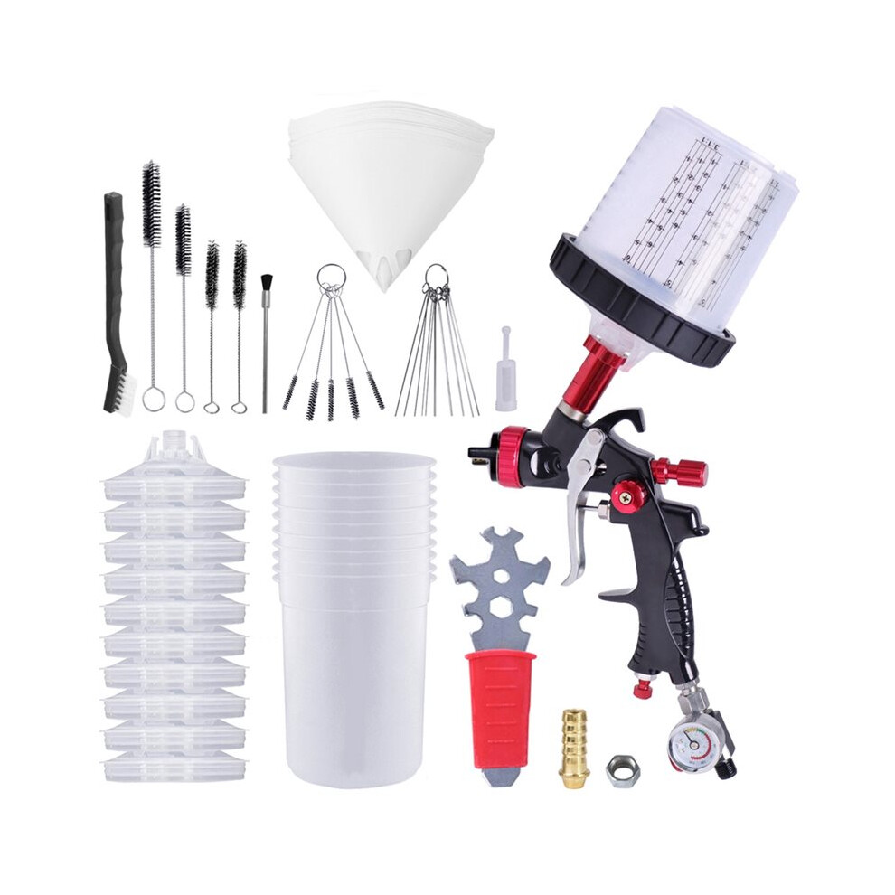 Professional Hvlp Gravity Feed Spray Gun 1.3Mm Nozzle With 600Ml Disposable Paint Cup 6031418855313
