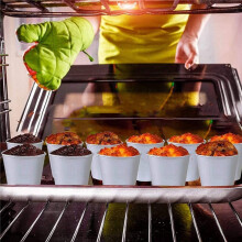30 PCS Aluminium Dariol Mould Baking Cup Dariole Pudding Dessert Creme Moulds Round Nonstick Egg Tart Mould Bakeware Cup