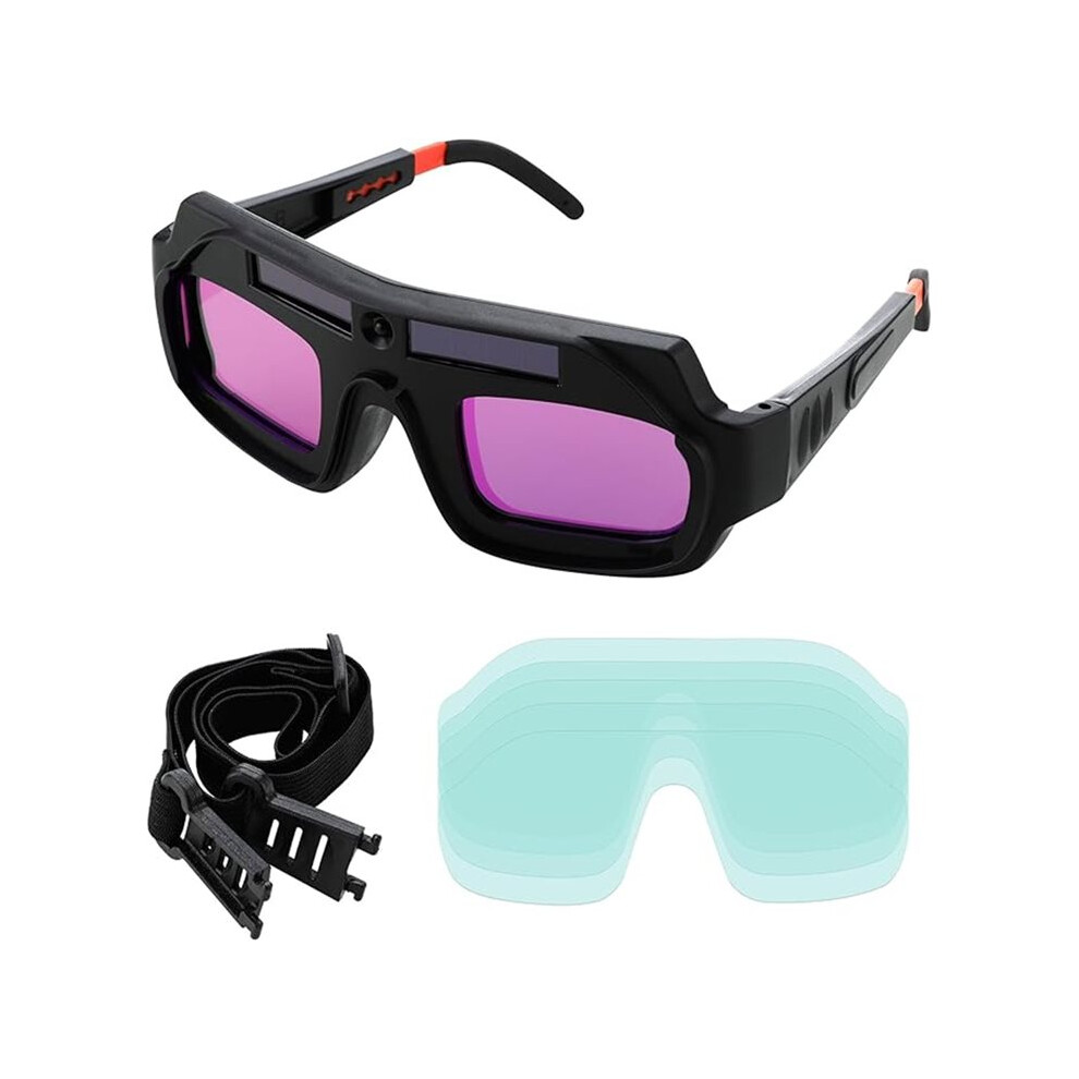 Auto Darkening Welding Goggles, Solar Powered True Color AntiâGlare Safety Glasses For Tig Mig Mma Plasma Welders 4712982057236